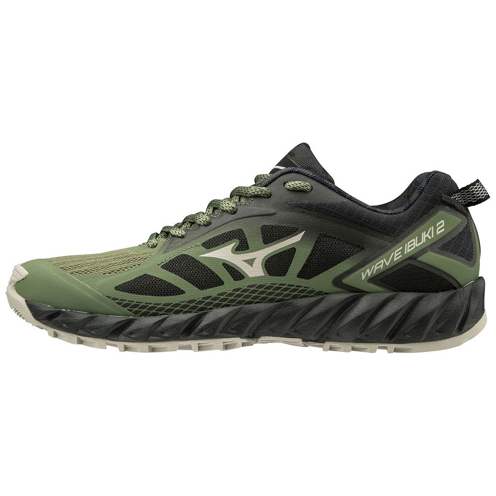 Mizuno WAVE IBUKI 2 Női Terepfutó Cipő Zöld/Fekete/Titán RBE378146